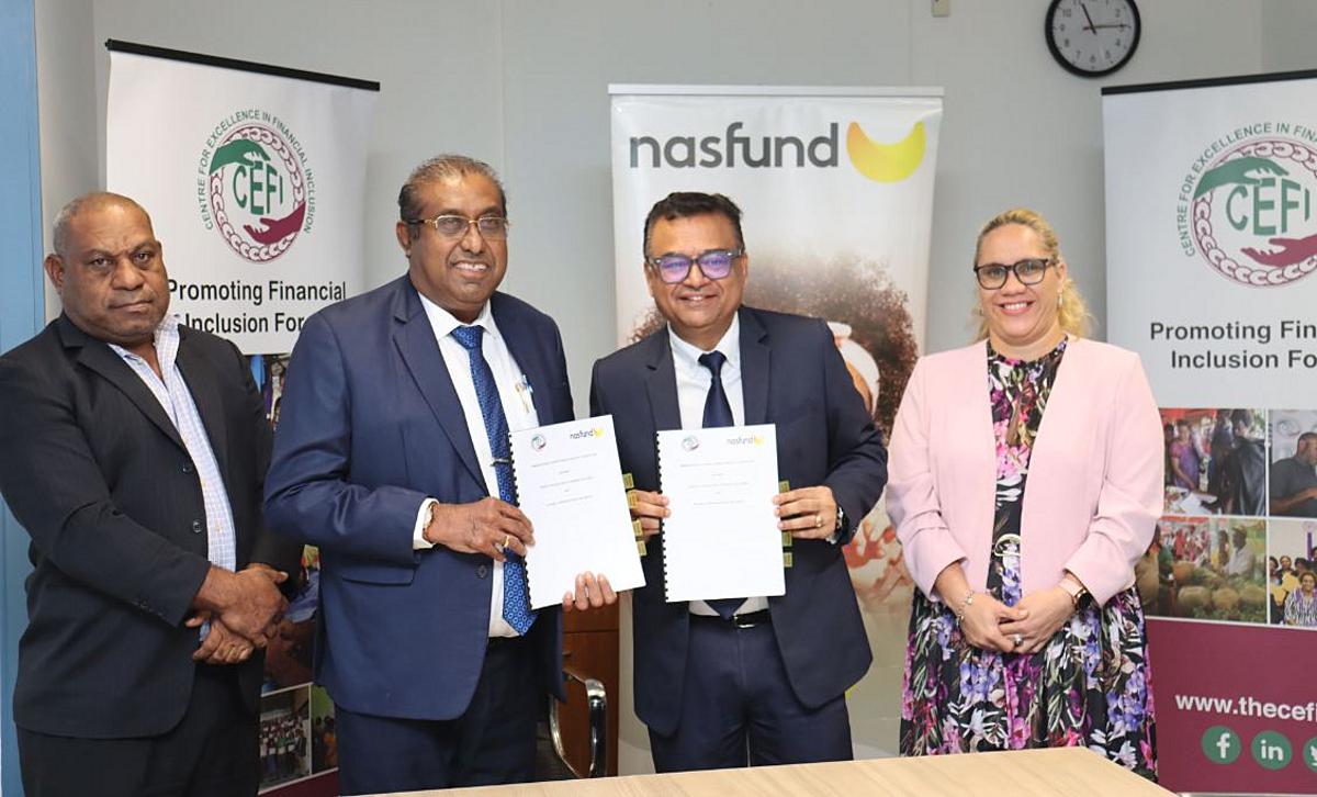 CEFI and Nasfund sign MoU to enhance superannuation awareness with CEFI’s financial inclusion activities